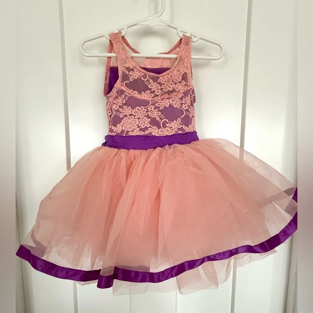 💜 Weissman Lace & Tulle Dance Costume – XSC (Extra Small Child)